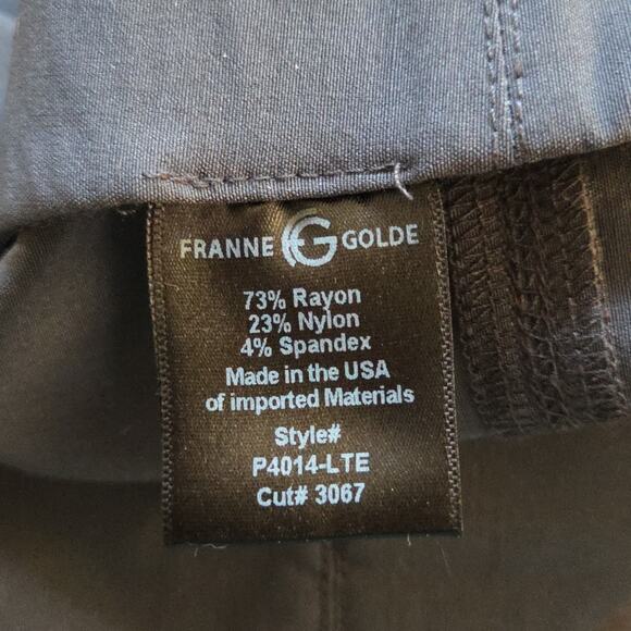 Franne Golde Original Magic Pant Straight Leg Grey Size 12 - Picture 3 of 3